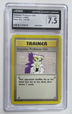 1999 Pokemon Base Set Imposter Professor Oak 73/102 CGC 7.5 - Image 1