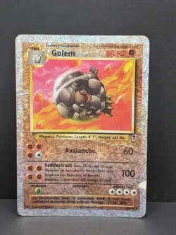 Golem Reverse Holo Rare Legendary Collection Pokemon TCG Nintendo fireworks - Image 1