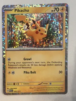 Pikachu 006/015 McDonald's Promos 2023 Holo Pokemon TCG NM - Image 1