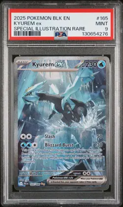 2025 Pokemon BLK EN-Black Bolt Kyurem EX Special Illustration Rare PSA 9 #165 - Image 1