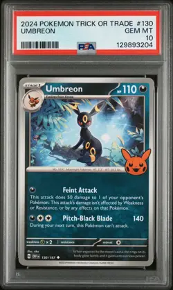 2024 Pokemon Trick or Trade Umbreon #130 PSA 10 Gem Mint - Image 1