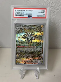2024 POKEMON SVP EN-SV SURGING SPARKS ETB PROMO #159 MAGNETON PSA 10 - Image 1