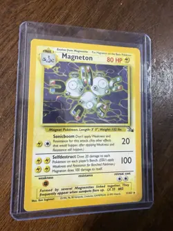 Magneton 11/62 Holo Rare Pokemon 1999 Fossil - Image 2