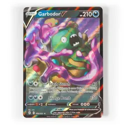 Pokemon - Garbodor V - 100/203 - SWSH Evolving Skies - Half Art Card - Image 1