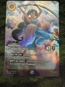 Disney Lorcana TCG Jasmine Fearless Princess Foil Character Card 240/204 - Image 1