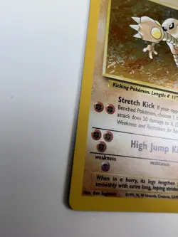 Pokemon TCG Hitmonlee Fossil Holo Card 7/62 Unlimited - Image 2