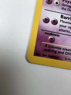 Pokemon TCG Mewtwo Rare Holo Card #10/102 Base Set - Image 2