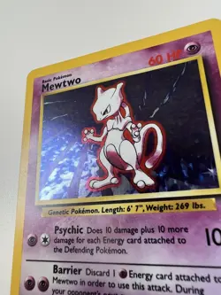 Pokemon TCG Mewtwo Rare Holo Card #10/102 Base Set - Image 4