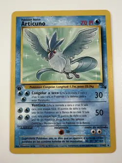 Pokemon Articuno 1st Edition 17/62 Fossil Non-Holo Card LP - Image 1