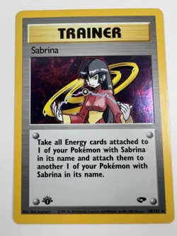 Sabrina - 20/132 - Pokemon Gym Challenge 1st Edition Holo Rare Card WOTC NM - Image 1