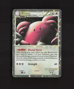 Blissey PRIME 106/123 HeartGold & SoulSIlver Ultra Rare Holo Pokemon Card DMG - Image 1