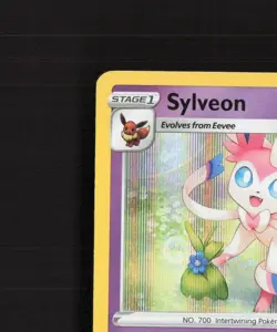 Sylveon 035/078 Pokemon GO Holo Rare Pokemon Card LP - Image 3