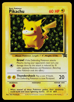 Pokemon Card - WoTC Black Star #1 Pikachu Ivy LP - Image 1