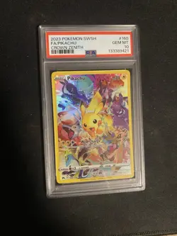 Pokemon Pikachu Crown Zenith Secret Rare Card 160/159 PSA 10 Gem Mint - Image 1