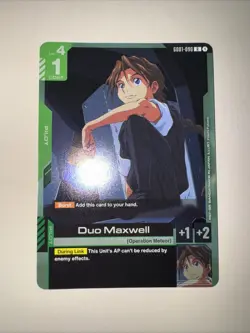 Gundam Card Game GD01 GD01-090 Duo Maxwell Rare R - English TCG CCG - Image 1