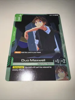 Gundam Card Game GD01 GD01-090 Duo Maxwell Rare R - English TCG CCG - Image 4