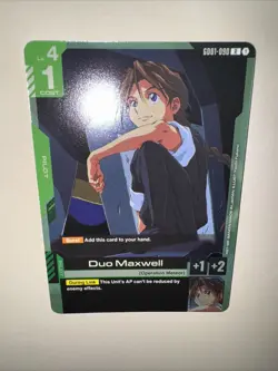 Gundam Card Game GD01 GD01-090 Duo Maxwell Rare R - English TCG CCG - Image 5