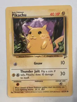PIKACHU - 87/130 - Base Set 2 - Pokemon Card - NM - Image 1