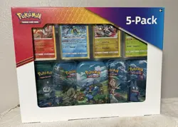 Pokemon TCG Sinnoh Stars 5-Pack Set 5 Mini Tins 4 Promo Cards - Image 1