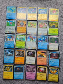 Pokemon TCG 151 Set - 25 Card Lot - 12 Holo - 13 Reverse Holo - Some Duplicates - Image 1