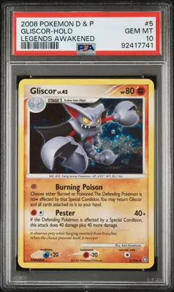Pokemon Diamond & Pearl Legends Awakened Holo Card #5 Gliscor PSA 10 - Image 1