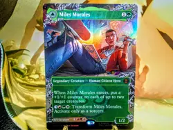 Miles Morales mythic foil magic the gathering spider-man trading card singles - Image 1