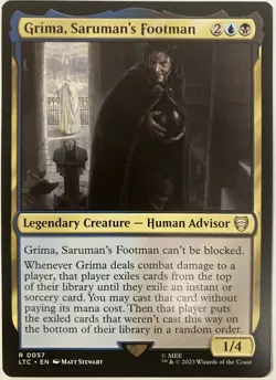 Grima, Saruman's Footman RARE Regular R 0057 MTG Magic The Lord of the Rings - Image 1