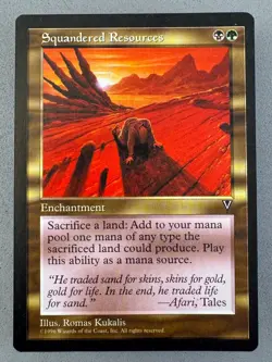 Squandered Resources Visions MTG-Never Played Near Mint-Vintage-RESERVE LIST - Image 1