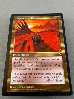 Squandered Resources Visions MTG-Never Played Near Mint-Vintage-RESERVE LIST - Image 3