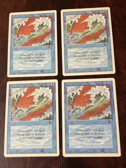 Blue Elemental Blast X4 Revised LP Condition See Pics Front Back MTG - Image 1
