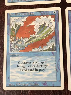 Blue Elemental Blast X4 Revised LP Condition See Pics Front Back MTG - Image 3