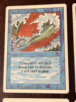 Blue Elemental Blast X4 Revised LP Condition See Pics Front Back MTG - Image 5