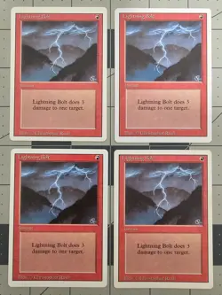 MTG ⭐ Revised Edition ⭐ Lightning Bolt⭐ Vintage Legacy ⭐ NM - Image 2