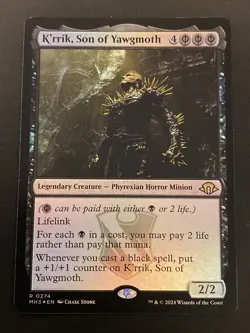 FOIL K'rrik, Son of Yawgmoth #0274 MTG Modern Horizons 3 MH3 Rare NM English - Image 1