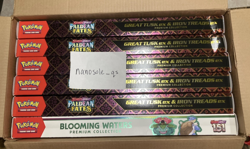 Pokemon Paldean Fates Great Tusk ex & Iron Treads + Blooming Waters - Image 1
