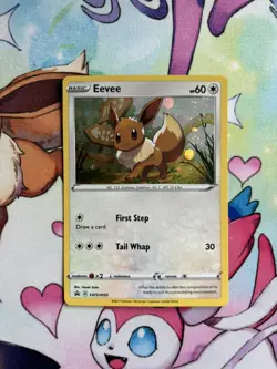 Pokemon TCG Eevee SWSH095 Sword & Shield Black Star Promo NM - Image 1