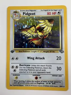 1999 Pokemon TCG Pidgeot Jungle Set 8/64 WotC 1st Edition Holo Rare LP+ - Image 1