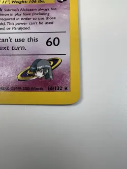 Pokemon Alakazam Holo Rare Sabrina's Gym Challenge 16/132 - Image 5