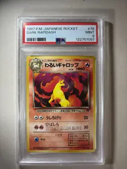 1997 Pokemon Japanese #78 Rocket Dark Rapidash PSA 9 - Image 1