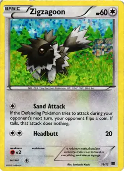 Pokemon TCG Zigzagoon 11/12 Holo 2015 McDonalds Exclusive Promo DMG - Image 1