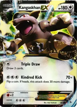 Pokemon TCG Kangaskhan EX 78/106 Flashfire Holo DMG - Image 1