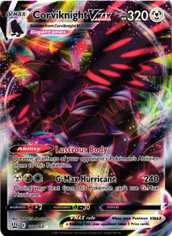 Pokemon TCG Corviknight VMAX 110/163 SWSH Battle Styles Ultra Rare NM - Image 1