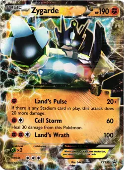 Pokemon TCG Zygarde-EX Shiny Kalos Tins XY151 Holo Holo Rare EX MP/HP - Image 1