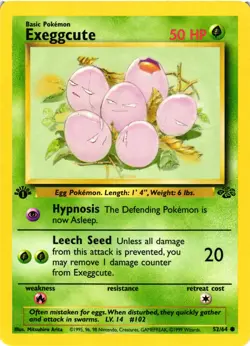 Pokemon TCG Exeggcute Jungle 52/64 Regular 1st Edition Common VLP - Image 1