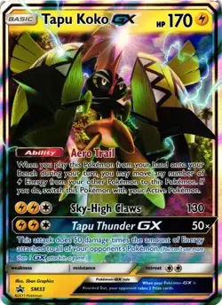 Pokemon TCG Tapu Koko GX Sun & Moon SM33 Promo VLP - Image 1