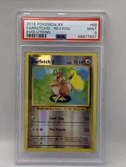 2016 Pokemon XY Evolutions Farfetch'd Reverse Foil #68 PSA 9 - Image 1