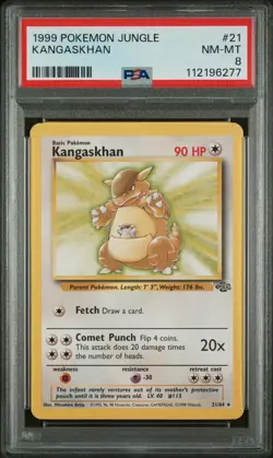 PSA 8 1999 POKEMON JUNGLE #21 KANGASKHAN Fast & Free Delivery! - Image 1