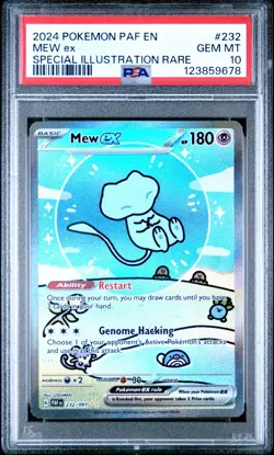 POKEMON PSA 10 2024 SV Paldean Fates Mew ex 232/091 SIR *9678 - Image 1