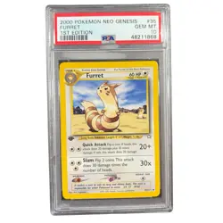 2000 Pokemon Neo Genesis Furret 1st Edition PSA 10 Gem Mint #35 ⭐ - Image 1