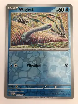 Pokemon TCG Paradox Rift Wiglett Reverse Holofoil 052/182 NM - Image 1